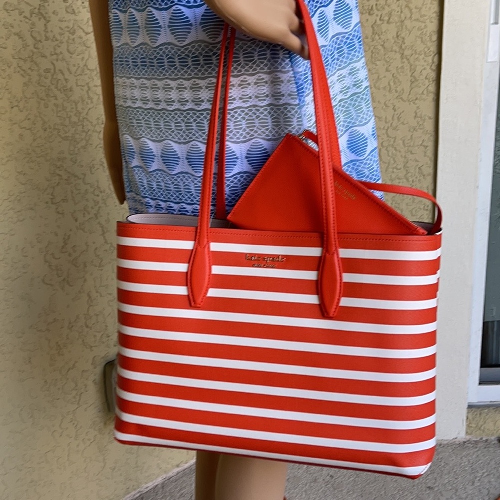 Kate Spade All Day Sailing Stripe Large Tote - Picture 13 of 16